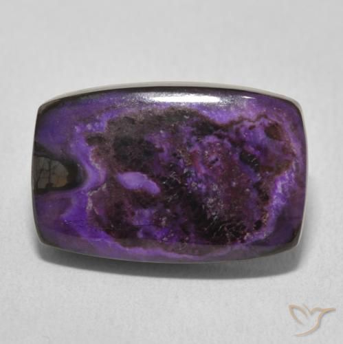 13.27ct 天然 Medium Dark-Violet チャロアイト, クッション, オペーク