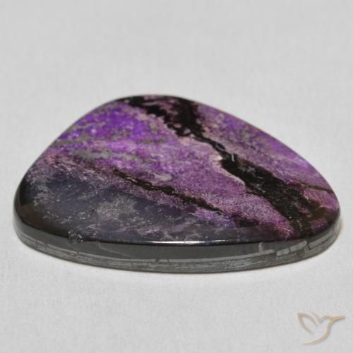 21.42カラットの天然Medium Dark-Violetチャロアイト、ファンシー、オペーク