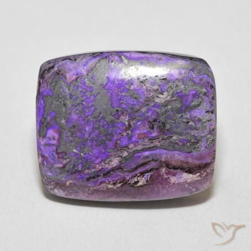 16.78ct 天然 ミディアムバイオレット チャロアイト, クッション, オペーク