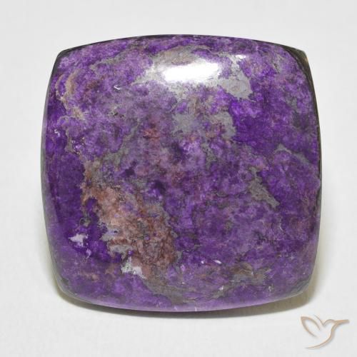 23.25ct 天然 ダークバイオレット チャロアイト, クッション, オペーク