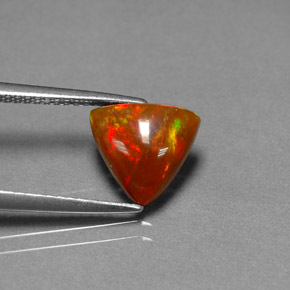 1.63カラットの天然マルチカラーチョコレートオパール、透明、透明/半透明