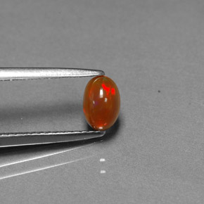 0.43カラットの天然マルチカラーチョコレートオパール、透明、透明/半透明