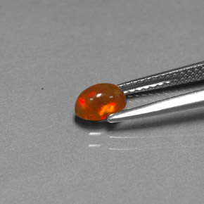 0.43カラットの天然マルチカラーチョコレートオパール、透明、透明/半透明