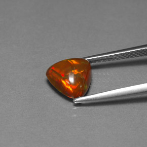 1.35カラットの天然マルチカラーチョコレートオパール、透明、透明/半透明