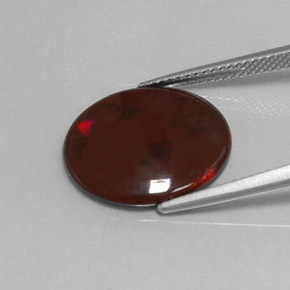 4.41カラットの天然ブラウンチョコレートオパール（17.1×14.9 mm・オーバルカット）