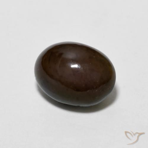 0.78カラットの天然チョコレートブラウンチョコレートオパール、楕円形、オペーク