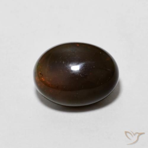 0.90ct 天然 ヒッコリーブラウン チョコレートオパール, 楕円形, オペーク