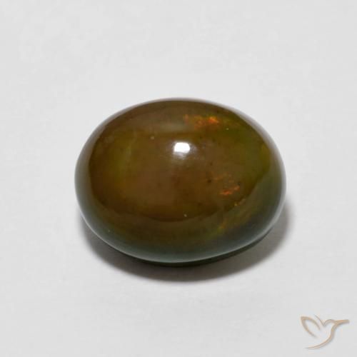2.20ct 天然 Medium Dark-Brown チョコレートオパール, 楕円形, オペーク