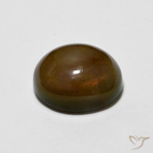 2.20カラットの天然Medium Dark-Brownチョコレートオパール、楕円形、オペーク