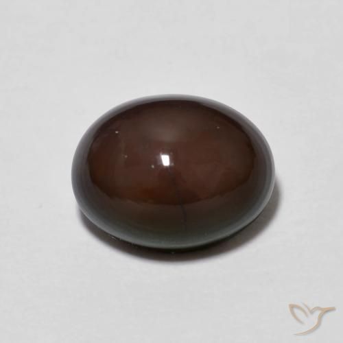 1.49ct 天然 マルチカラー チョコレートオパール, 楕円形, オペーク