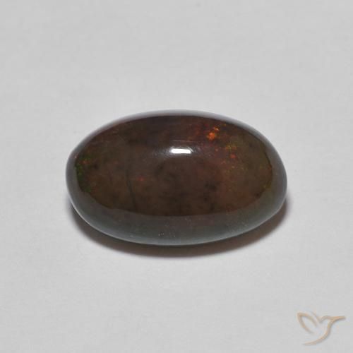 1.24カラットのオーバルチョコレートオパール、10.3 x 6.4mm エチオピア産, Photo A