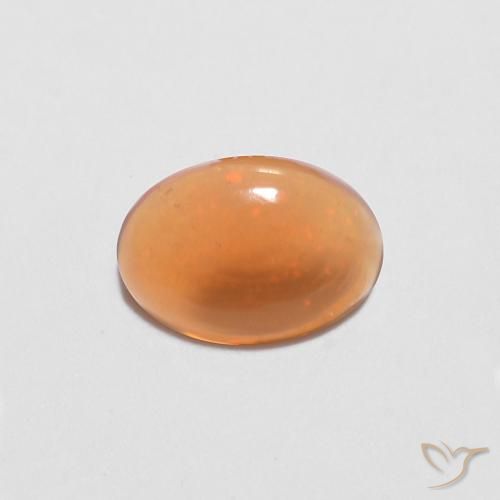 0.34ct 天然 キャラメルブラウン チョコレートオパール, 楕円形, 透明