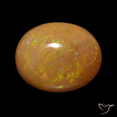 12.74ct マルチカラー チョコレートオパール, 楕円形, オペーク