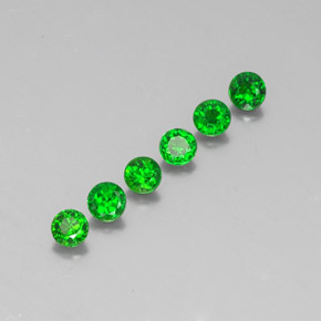 カラットの天然グリーンクロムダイオプサイド（3.52 mm・ラウンドカット）