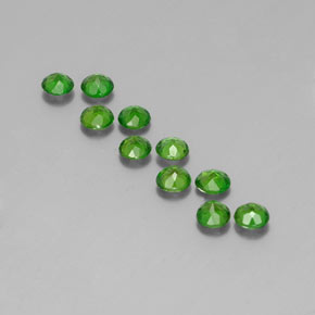 カラットの天然グリーンクロムダイオプサイド（3.65 mm・ラウンドカット）