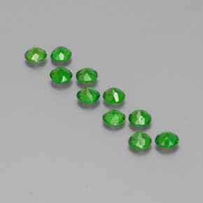 カラットの天然グリーンクロムダイオプサイド（3.81 mm・ラウンドカット）