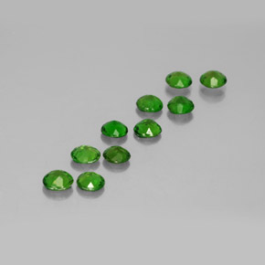 カラットの天然グリーンクロムダイオプサイド（3.66 mm・ラウンドカット）