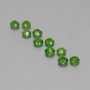カラットの天然グリーンクロムダイオプサイド（3.67 mm・ラウンドカット）
