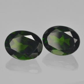 カラットの天然グリーンクロムダイオプサイド（9.2×7 mm・オーバルカット）