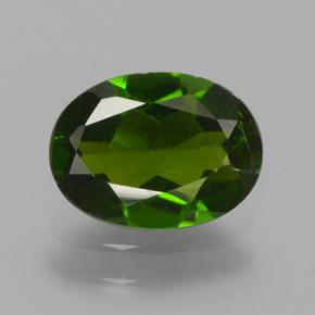 1.19カラットの天然グリーンクロムダイオプサイド（8.1×6 mm・オーバルカット）