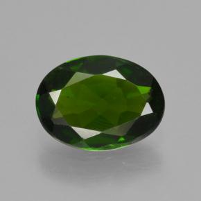 1.06カラットの天然グリーンクロムダイオプサイド（8.1×6 mm・オーバルカット）
