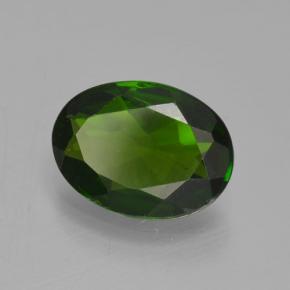 1.06カラットの天然グリーンクロムダイオプサイド（8.1×6 mm・オーバルカット）