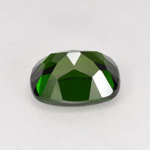 1.70カラットの天然フォレストグリーンクロムダイオプサイド（8.1×6.2 mm・クッションカット）