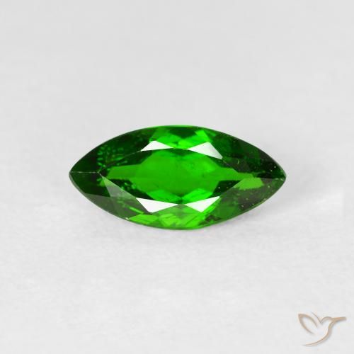 1.07ct 天然 ダークグリーン クロム透輝石, マーキーズ, VS-SI