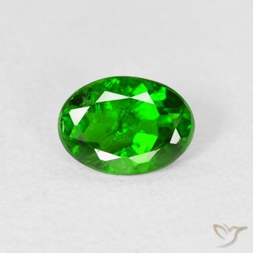 0.74ct 天然 明るい森の緑 クロム透輝石, 楕円形, VS-SI