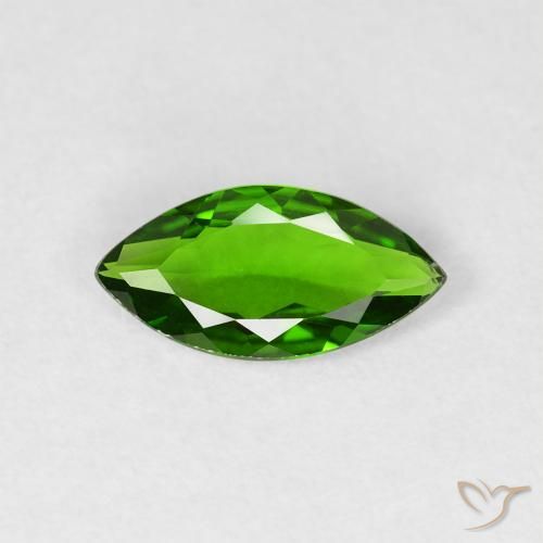0.85ct 天然 明るい森の緑 クロム透輝石, マーキーズ, VVS-VS