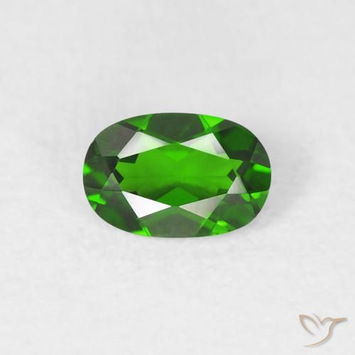 0.54ct 天然 明るい森の緑 クロム透輝石, 楕円形, VVS-VS