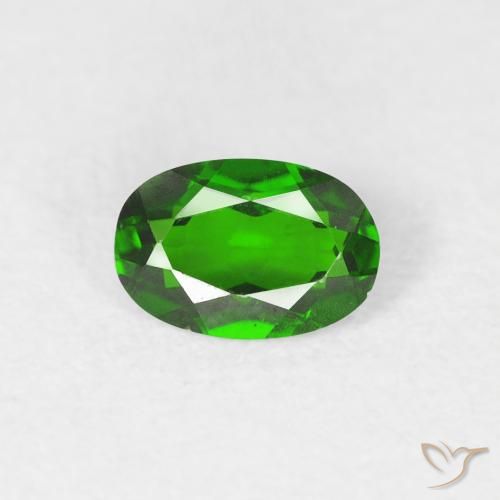 0.51ct 天然 明るい森の緑 クロム透輝石, 楕円形, VVS-VS