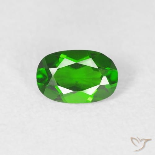 0.44ct 天然 ダークグリーン クロム透輝石, 楕円形, VVS-VS