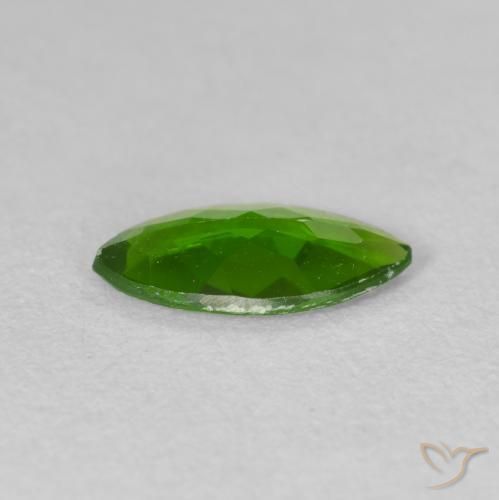 0.85カラットの天然Medium Dark-Greenクロム透輝石、マーキーズ、VS