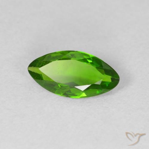 0.94カラットの天然Medium Dark-Greenクロム透輝石、マーキーズ、VS