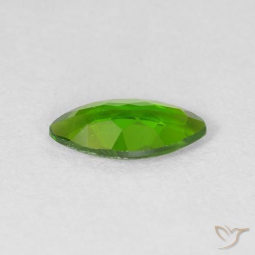 0.94カラットの天然Medium Dark-Greenクロム透輝石、マーキーズ、VS