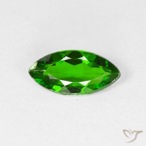 0.93ct 天然 ダークグリーン クロム透輝石, マーキーズ, VS-SI
