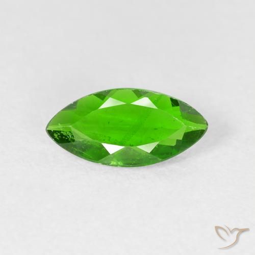 0.89ct 天然 ダークグリーン クロム透輝石, マーキーズ, VS-SI