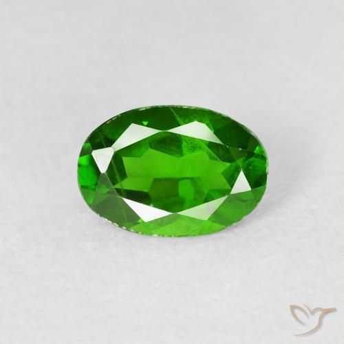 0.71ct 天然 ライブリーグリーン クロム透輝石, 楕円形, VS