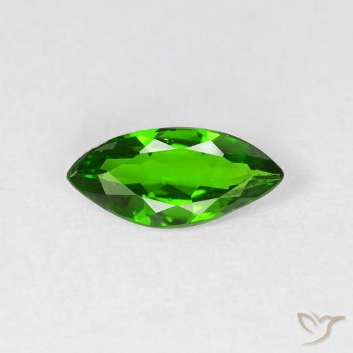 0.80ct 天然 明るい森の緑 クロム透輝石, マーキーズ, VS