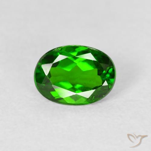 0.86ct 天然 明るい森の緑 クロム透輝石, 楕円形, VS