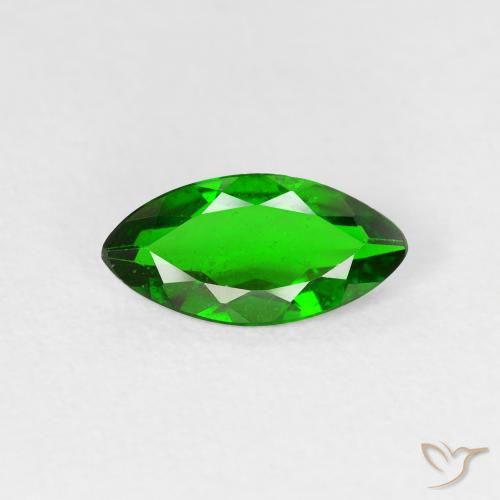 0.93ct 天然 濃いグリーン クロム透輝石, マーキーズ, VS-SI