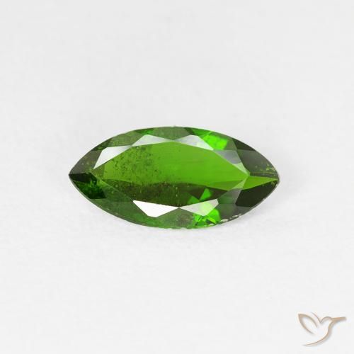 0.89ct 天然 ダークグリーン クロム透輝石, マーキーズ, VS-SI