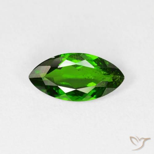 1.12ct 天然 ダークグリーン クロム透輝石, マーキーズ, VS-SI