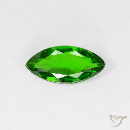 0.93ct 天然 明るい森の緑 クロム透輝石, マーキーズ, VS-SI