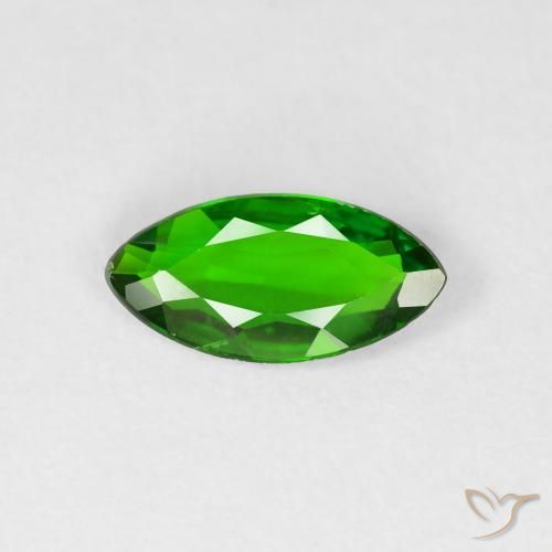 0.85ct 天然 濃いグリーン クロム透輝石, マーキーズ, VS-SI
