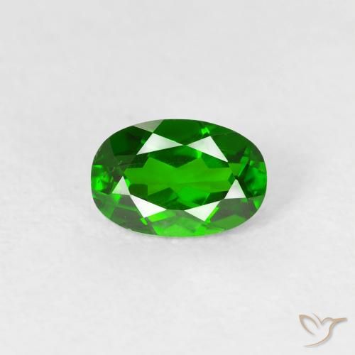 0.59ct 天然 明るい森の緑 クロム透輝石, 楕円形, VS