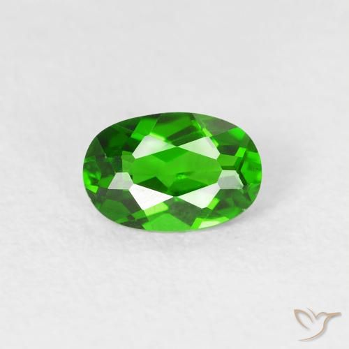 0.52ct 天然 濃いグリーン クロム透輝石, 楕円形, VS