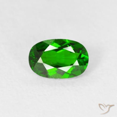 0.54ct 天然 濃いグリーン クロム透輝石, 楕円形, VS