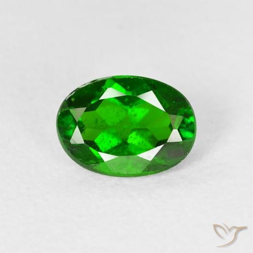 0.90ct 天然 明るい森の緑 クロム透輝石, 楕円形, VS